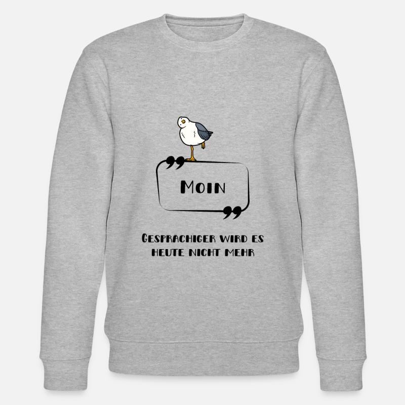 Moin Nicht gesprächig Möwe - Stanley/Stella Unisex Bio-Sweatshirt CHANGER  - Grau meliert