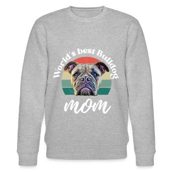 BULLDOG MOM Mama Chien Chiens Bulldog Bulldog - Sweat bio CHANGER Stanley/Stella Unisexe - gris chiné - Devant - Nik (191cm) & Marisol (170cm)