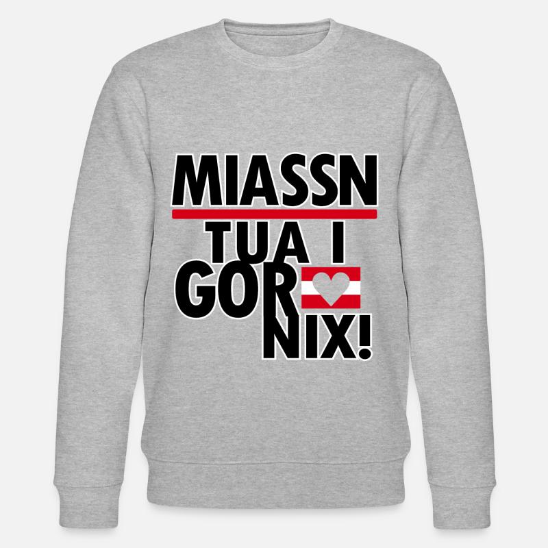 Austrian dialect Styrian - Stanley/Stella CHANGER Unisex Organic Sweatshirt - heather grey