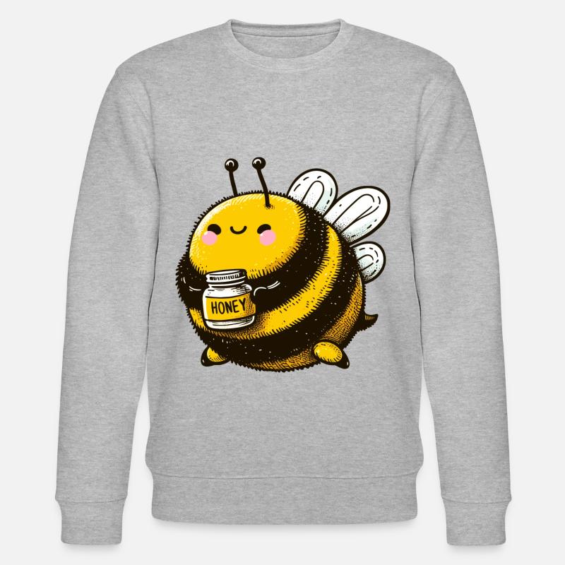 Chubby bee - Stanley/Stella CHANGER Unisex Organic Sweatshirt - heather grey
