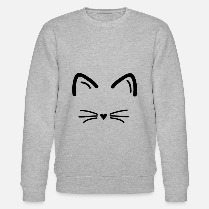 Katze Katzendame Katzenfreund - Stanley/Stella Unisex Bio-Sweatshirt CHANGER  - Grau meliert