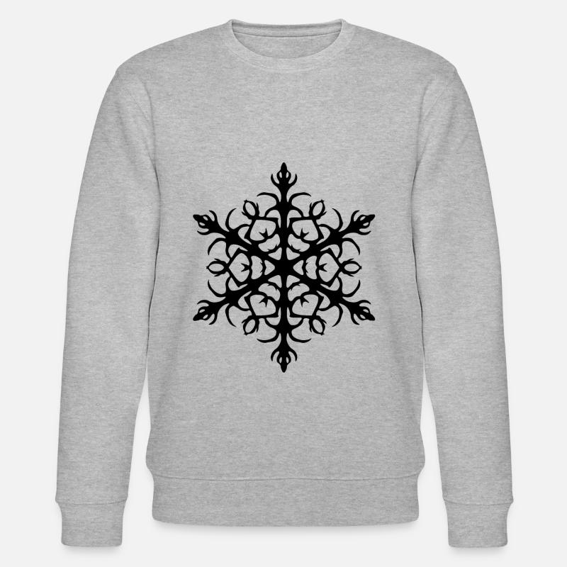 Flocon de neige - hiver - Sweat bio CHANGER Stanley/Stella Unisexe - gris chiné