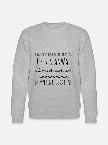 Lustige Geschenkidee Anwalt Kompetenz - Stanley/Stella Unisex Bio-Sweatshirt CHANGER - Grau meliert