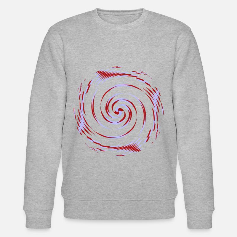 centrifugal pattern, gyro pattern - Stanley/Stella CHANGER Unisex Organic Sweatshirt - heather grey