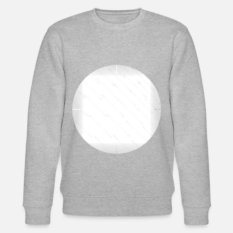 White round, white round. - Stanley/Stella CHANGER Unisex Organic Sweatshirt - heather grey