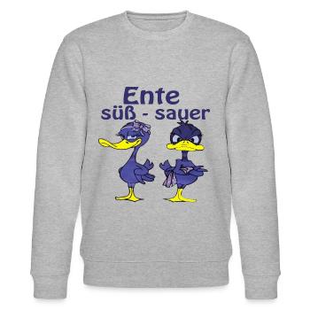 Duck sweet sour - Stanley/Stella CHANGER Unisex Organic Sweatshirt - heather grey - Front - Nik (191cm) & Marisol (170cm)