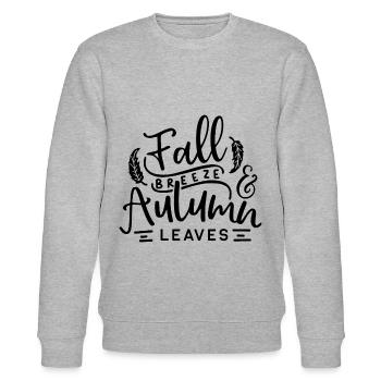 Fall breeze and Autumn leaves Geschenk Herbst Jahr - Stanley/Stella Unisex Bio-Sweatshirt CHANGER  - Grau meliert - Vorne - Nik (191cm) & Marisol (170cm)
