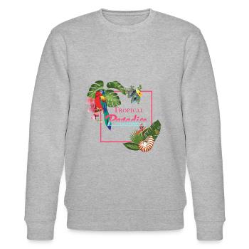 tropical paradise - Stanley/Stella Unisex Bio-Sweatshirt CHANGER  - Grau meliert - Vorne - Nik (191cm) & Marisol (170cm)