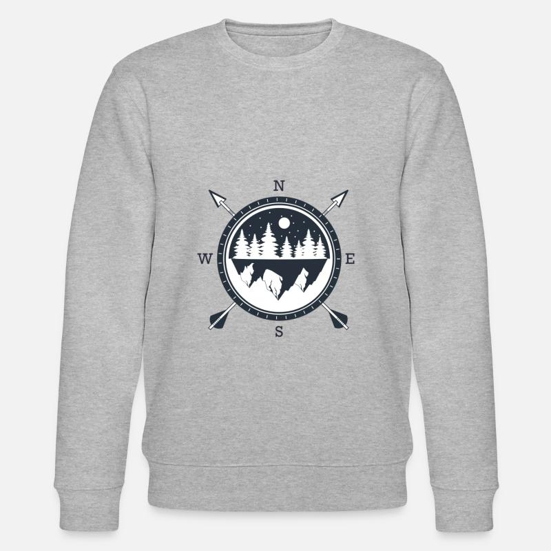 Kompass - Stanley/Stella Unisex Bio-Sweatshirt CHANGER  - Grau meliert
