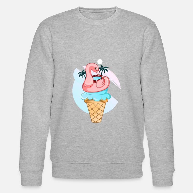 Flamingo Glace - Sweat bio CHANGER Stanley/Stella Unisexe - gris chiné