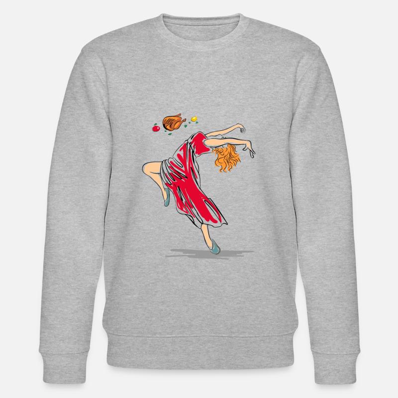 Dance For Food - Stanley/Stella Unisex Bio-Sweatshirt CHANGER  - Grau meliert