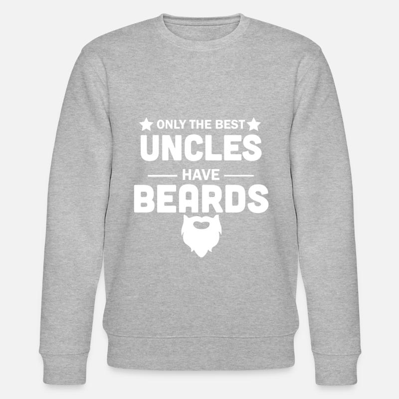 Cadeau barbe oncle barbe - Sweat bio CHANGER Stanley/Stella Unisexe - gris chiné