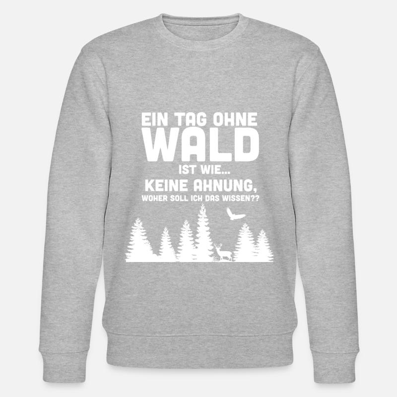 Forstwirt Wald Förster Jäger - Stanley/Stella Unisex Bio-Sweatshirt CHANGER  - Grau meliert