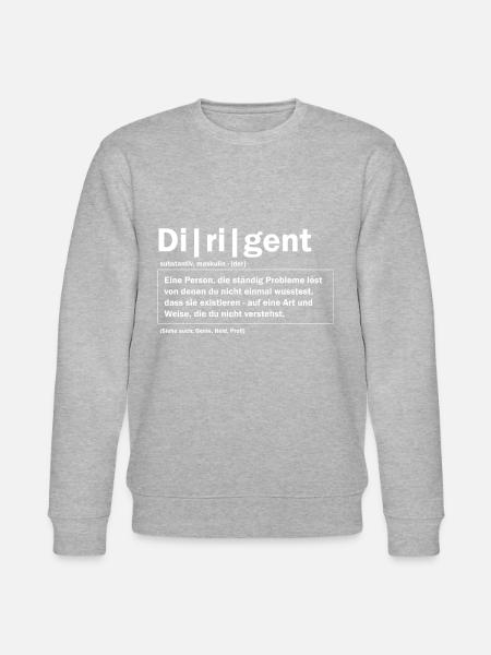 Dirigent Geschenk - Stanley/Stella Unisex Bio-Sweatshirt CHANGER  - Grau meliert
