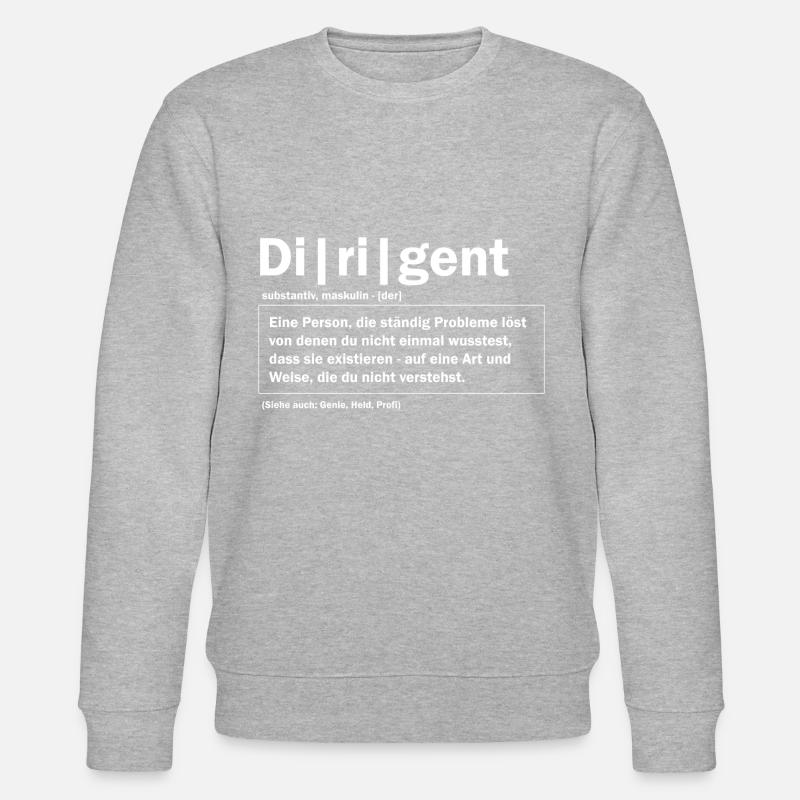 Dirigent Geschenk - Stanley/Stella Unisex Bio-Sweatshirt CHANGER  - Grau meliert