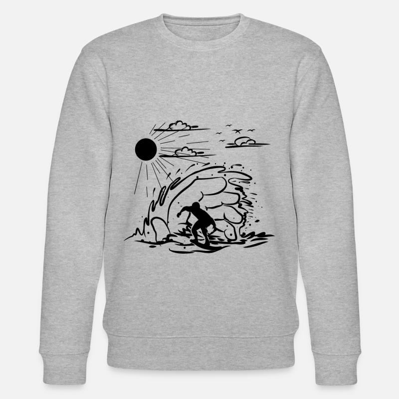 Wave hand - Stanley/Stella CHANGER Unisex Organic Sweatshirt - heather grey