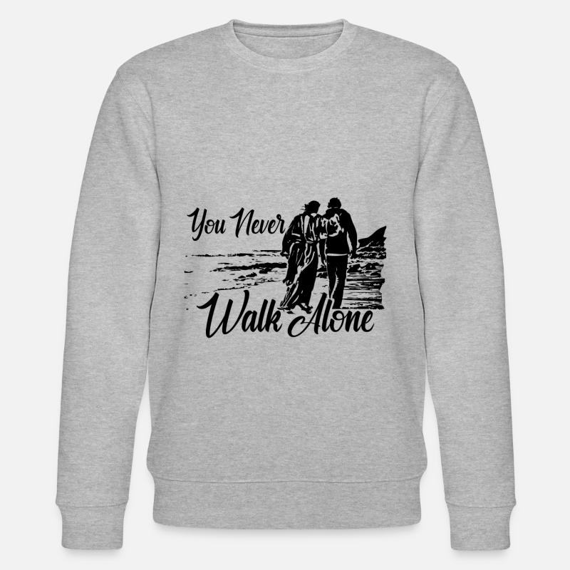 Tu ne marches jamais seul - Sweat bio CHANGER Stanley/Stella Unisexe - gris chiné