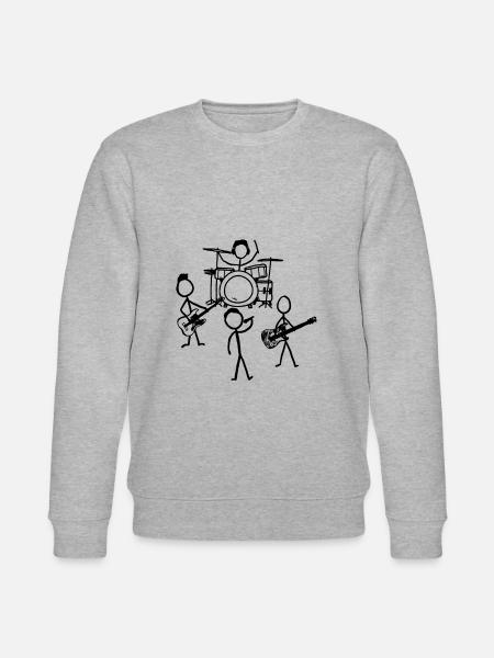 Band. Music. Outline. - Stanley/Stella Unisex Bio-Sweatshirt CHANGER - Grau meliert
