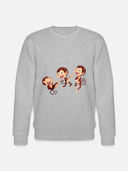 Three Monkeys. Three monkeys. - Stanley/Stella CHANGER Unisex Organic Sweatshirt - heather grey