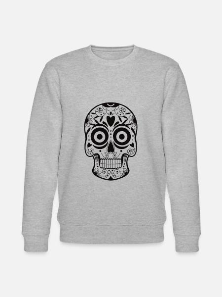 Mexican skull - Stanley/Stella CHANGER Unisex Organic Sweatshirt - heather grey