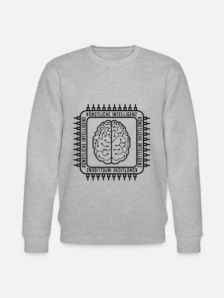 Brain Board Artificial Intelligence - Stanley/Stella CHANGER Unisex Organic Sweatshirt - heather grey