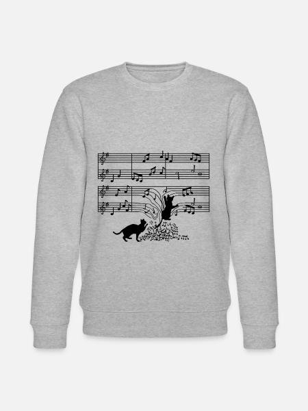 Cat Music - Stanley/Stella CHANGER Unisex Organic Sweatshirt - heather grey