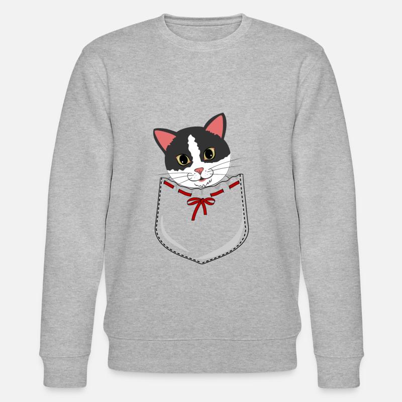 Chat dans la poche - Sweat bio CHANGER Stanley/Stella Unisexe - gris chiné