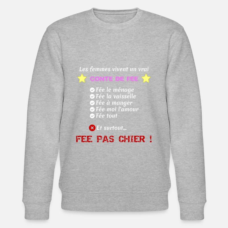 conte de fee - Sweat bio CHANGER Stanley/Stella Unisexe - gris chiné