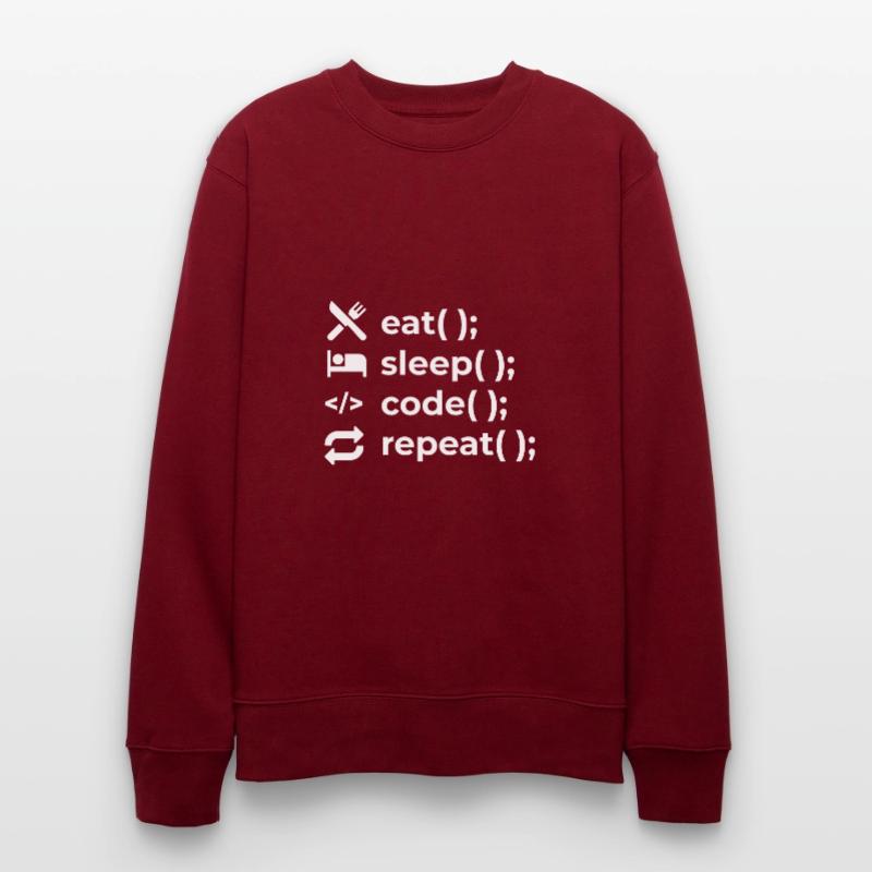 Eat Sleep Code Repeat - Coder Informaticien Sweat bio CHANGER Stanley/Stella Unisexe