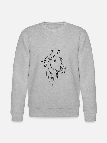 Horse head - Stanley/Stella CHANGER Unisex Organic Sweatshirt - heather grey