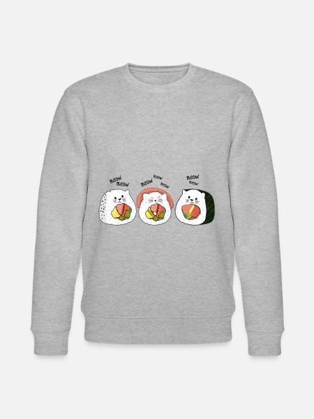 Sushi Cats - Stanley/Stella CHANGER Unisex Organic Sweatshirt - heather grey
