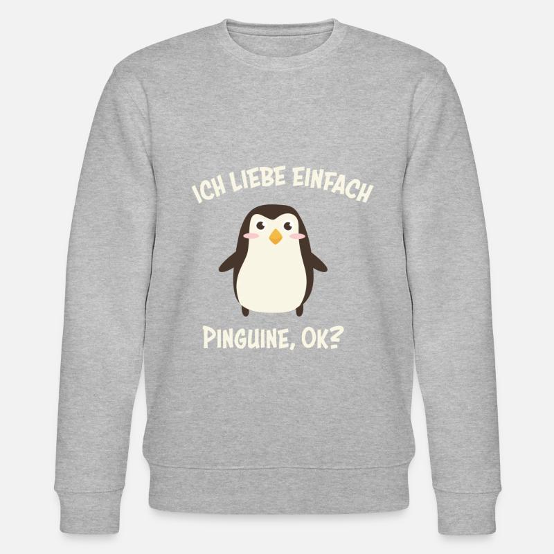 Pinguine Pinguin Geschenk - Stanley/Stella Unisex Bio-Sweatshirt CHANGER - Grau meliert
