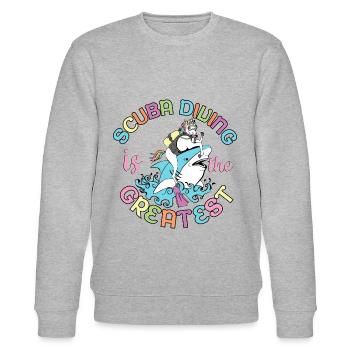 Scuba Diving - Stanley/Stella Unisex Bio-Sweatshirt CHANGER  - Grau meliert - Vorne - Nik (191cm) & Marisol (170cm)
