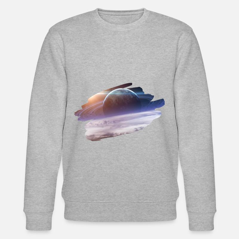 planète dans l'espace space - Sweat bio CHANGER Stanley/Stella Unisexe - gris chiné