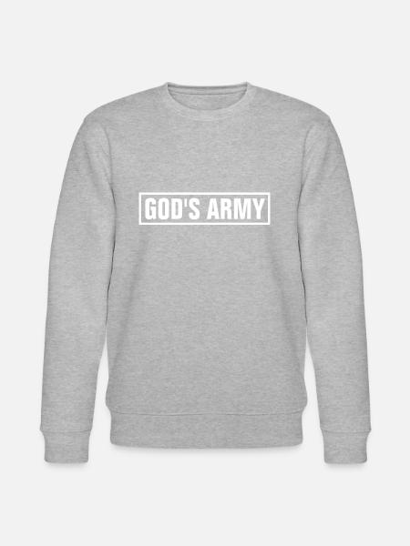 God's Army - Christian - Stanley/Stella CHANGER Unisex Organic Sweatshirt - heather grey
