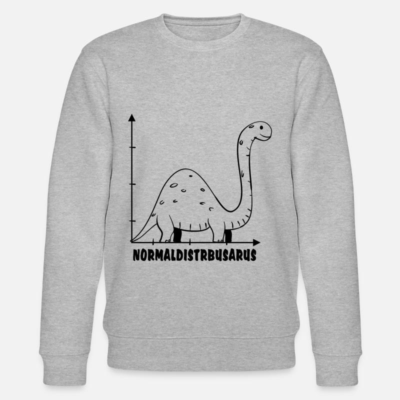 Normalverteilung Saurus Statistik Nerd Maths Schoo - Stanley/Stella Unisex Bio-Sweatshirt CHANGER  - Grau meliert