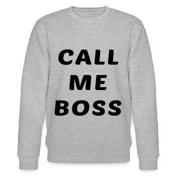 call me boss - Sweat bio CHANGER Stanley/Stella Unisexe - gris chiné - Devant - Nik (191cm) & Marisol (170cm)