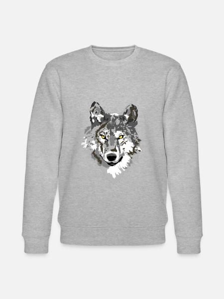 Wolf dark - Stanley/Stella CHANGER Unisex Organic Sweatshirt - heather grey