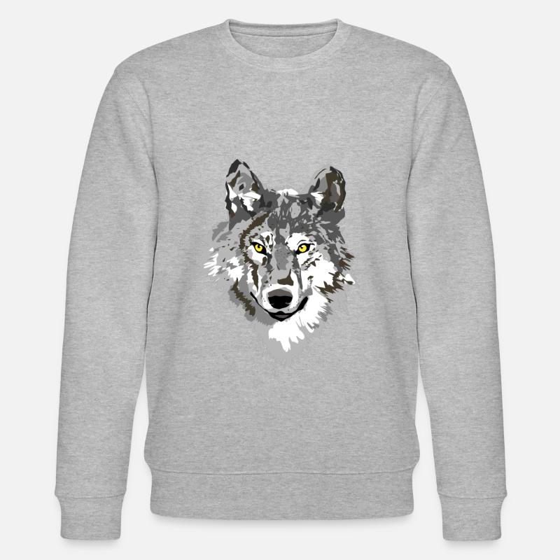 Wolf dark - Stanley/Stella CHANGER Unisex Organic Sweatshirt - heather grey