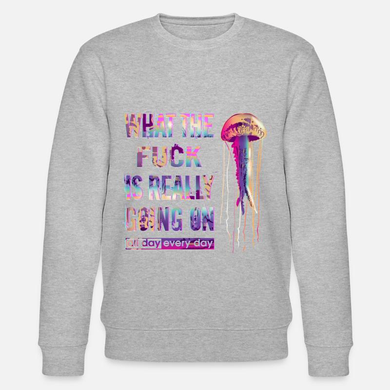 Qualle Jellyfish - Stanley/Stella Unisex Bio-Sweatshirt CHANGER  - Grau meliert