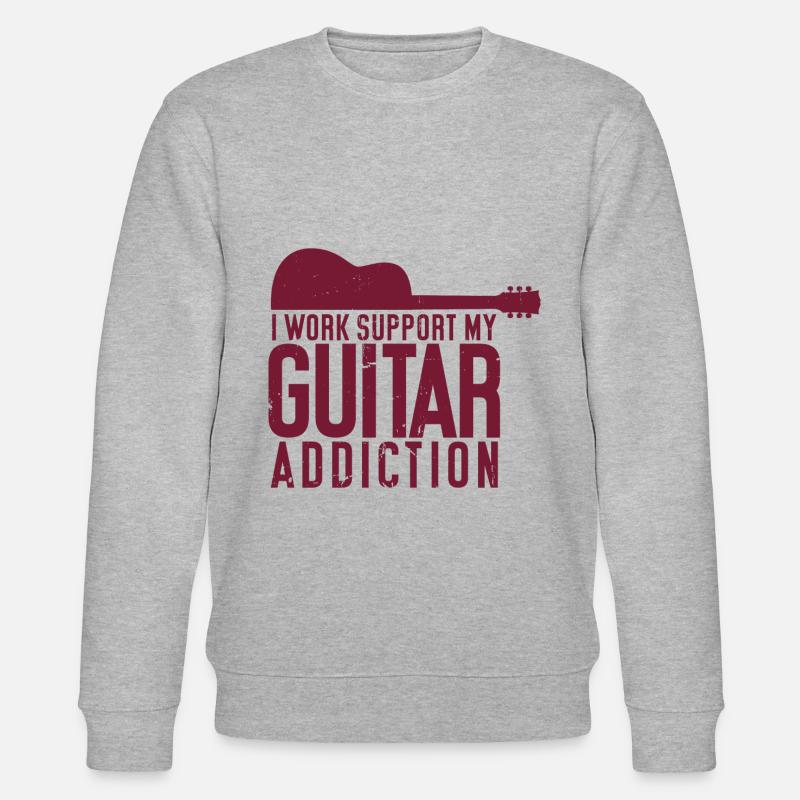 Guitar Addiction - Stanley/Stella Unisex Bio-Sweatshirt CHANGER  - Grau meliert