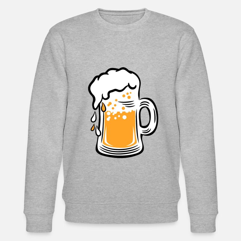 01 Mass beer drops 3c - Stanley/Stella CHANGER Unisex Organic Sweatshirt - heather grey