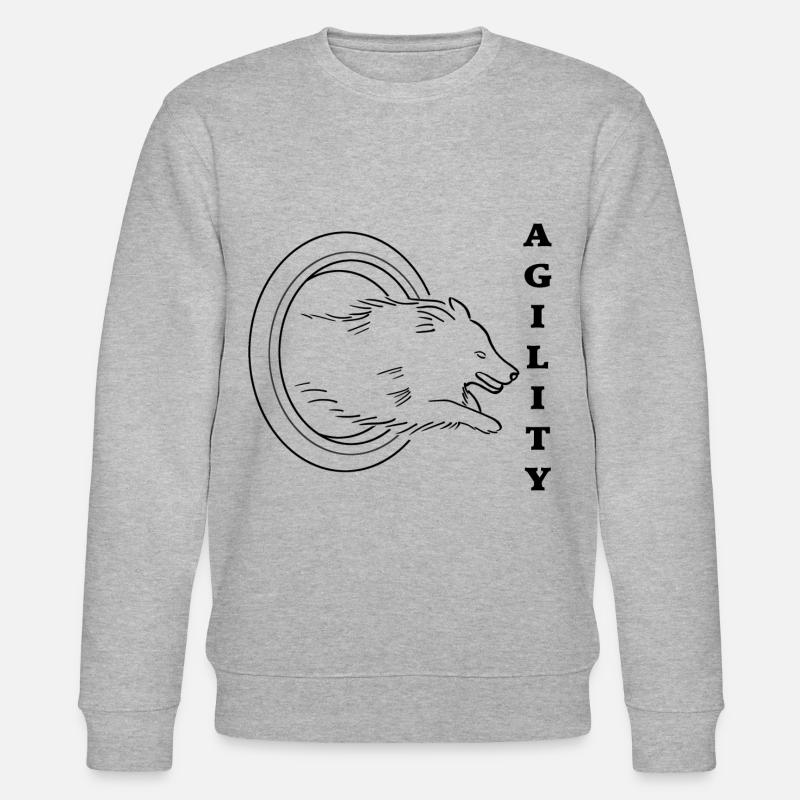 Agility Sheltie - Stanley/Stella Unisex Bio-Sweatshirt CHANGER  - Grau meliert