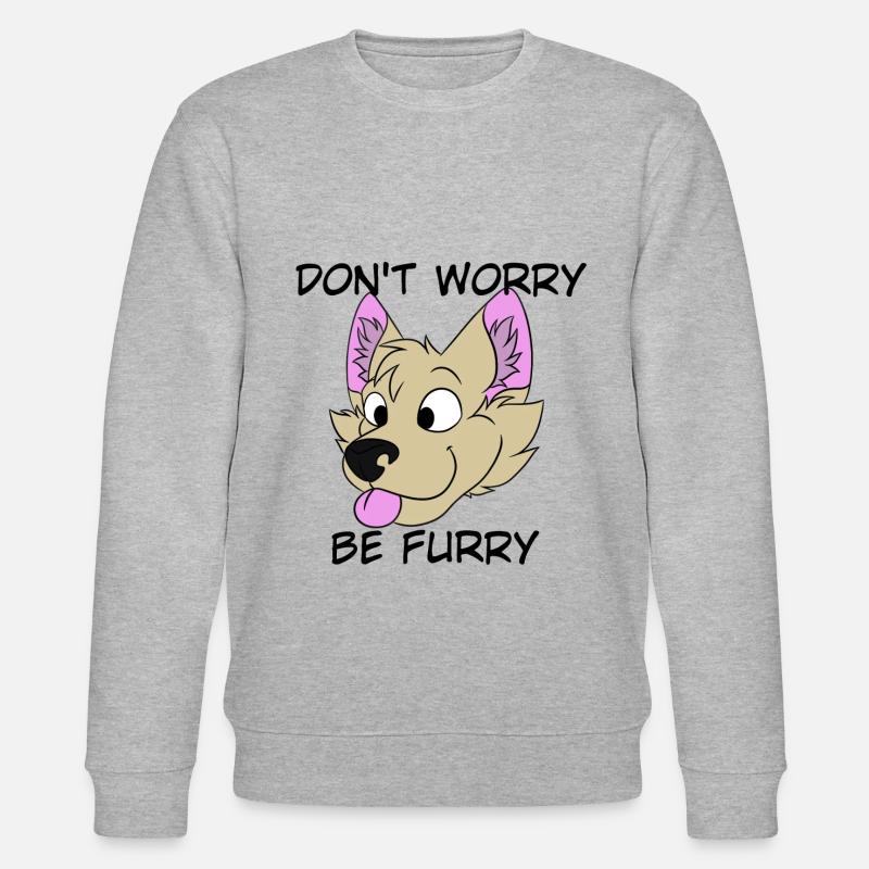Don't Worry Be Furry - Stanley/Stella Unisex Bio-Sweatshirt CHANGER - Grau meliert