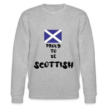 'Proud To Be Scottish' - Stanley/Stella Unisex Bio-Sweatshirt CHANGER  - Grau meliert - Vorne - Nik (191cm) & Marisol (170cm)