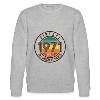 1971 - Stanley/Stella Unisex Bio-Sweatshirt CHANGER  - Grau meliert - Vorne - Nik (191cm) & Marisol (170cm)
