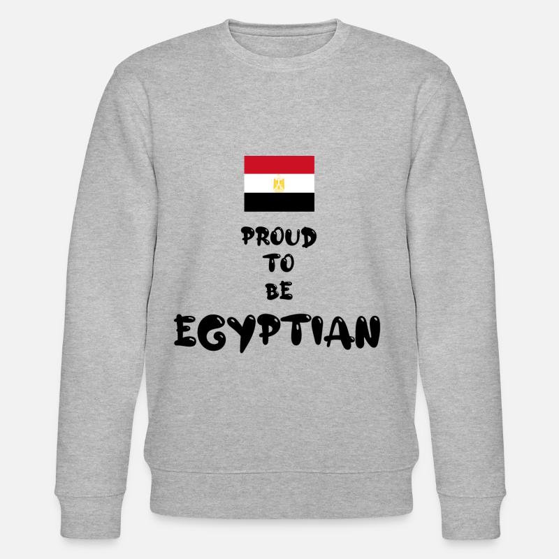 'Proud To Be Egyptian' - Stanley/Stella Unisex Bio-Sweatshirt CHANGER  - Grau meliert