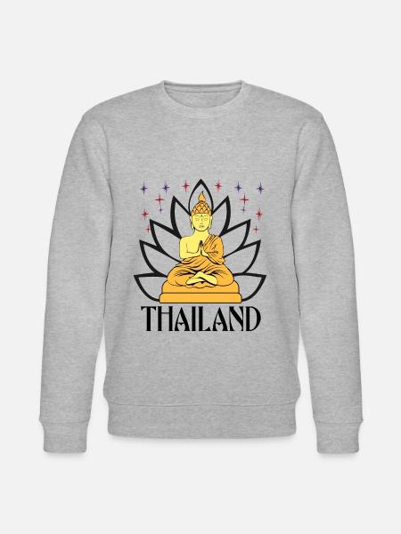 Thailand Buddha - Stanley/Stella CHANGER Unisex Organic Sweatshirt - heather grey