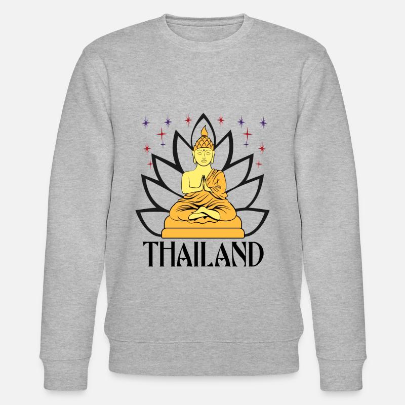 Thailand Buddha - Stanley/Stella Unisex Bio-Sweatshirt CHANGER  - Grau meliert