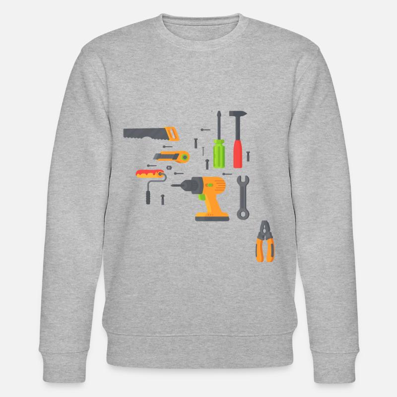 Toolkit, Handwerker - Stanley/Stella Unisex Bio-Sweatshirt CHANGER  - Grau meliert